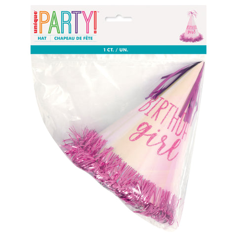 Birthday Girl Glitter Fringe Hat
