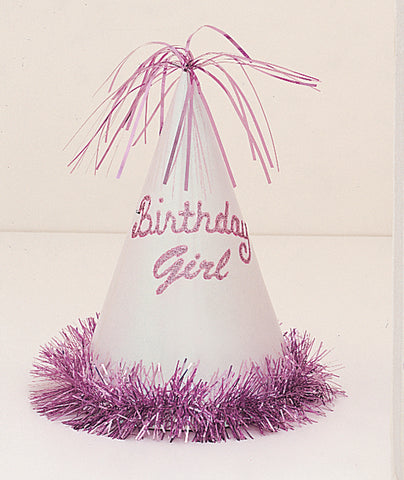 Birthday Girl Glitter Fringe Hat