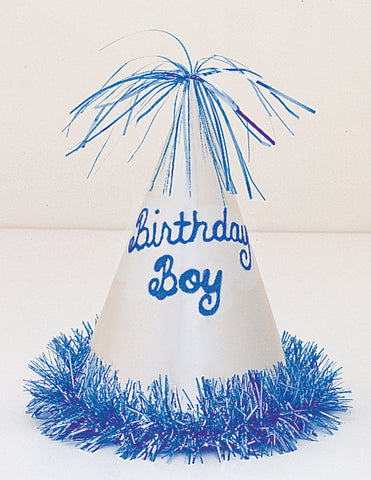 Birthday Boy Glitter Fringe Hat