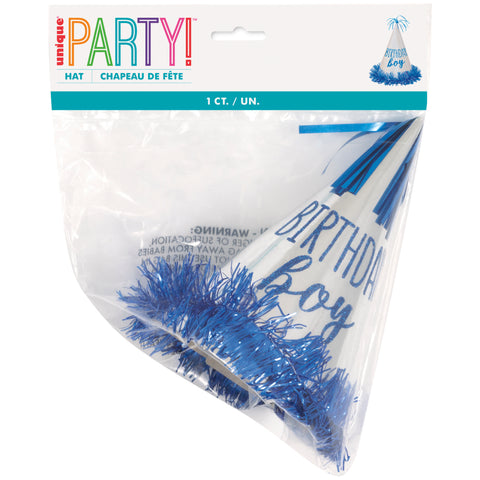 Birthday Boy Glitter Fringe Hat