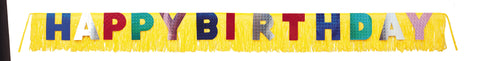 Giant Birthday Fringe Banner  9.5ft