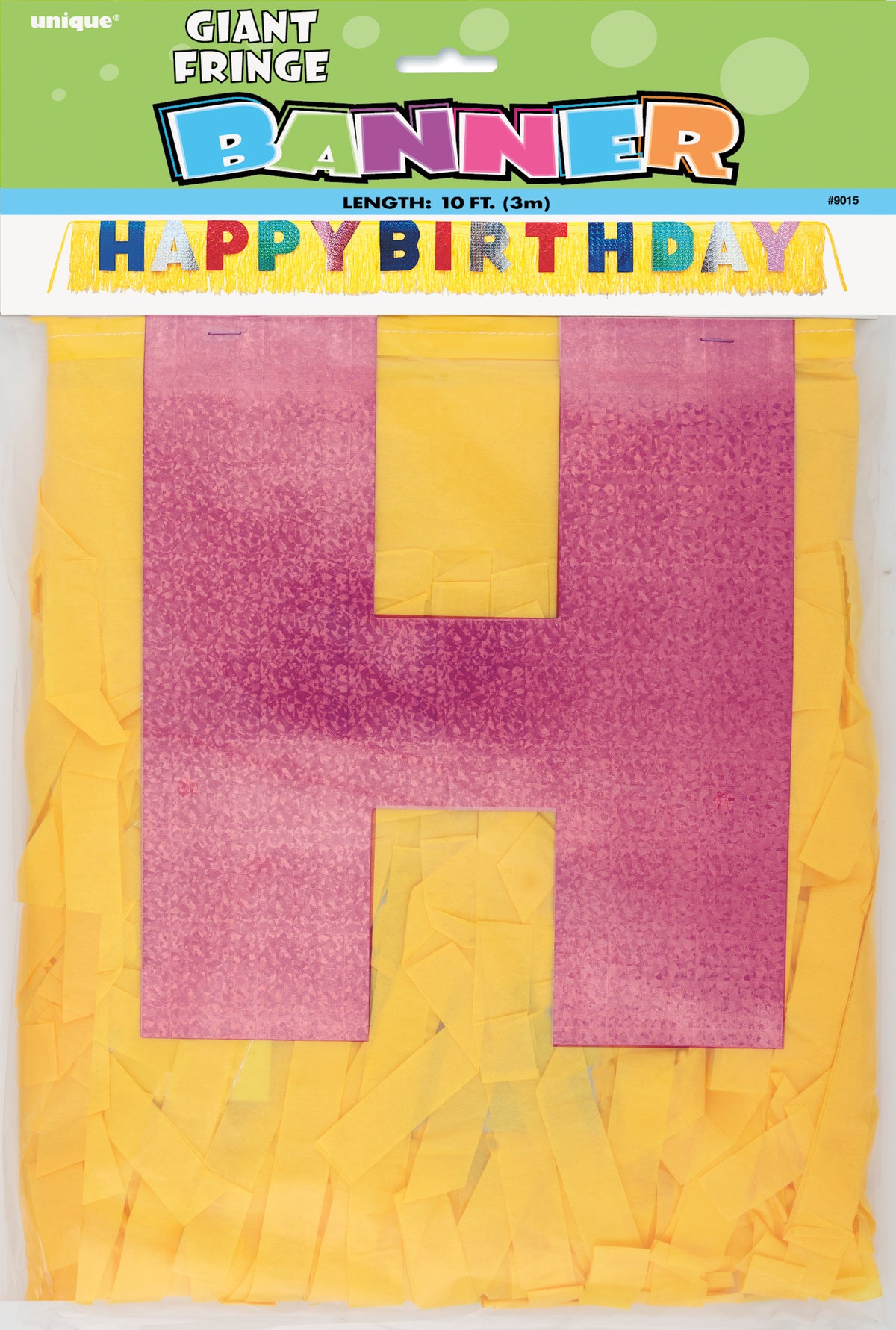 Giant Birthday Fringe Banner  9.5ft