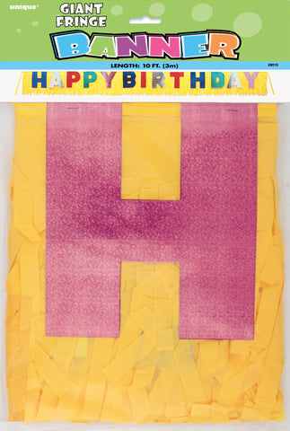 Giant Birthday Fringe Banner  9.5ft