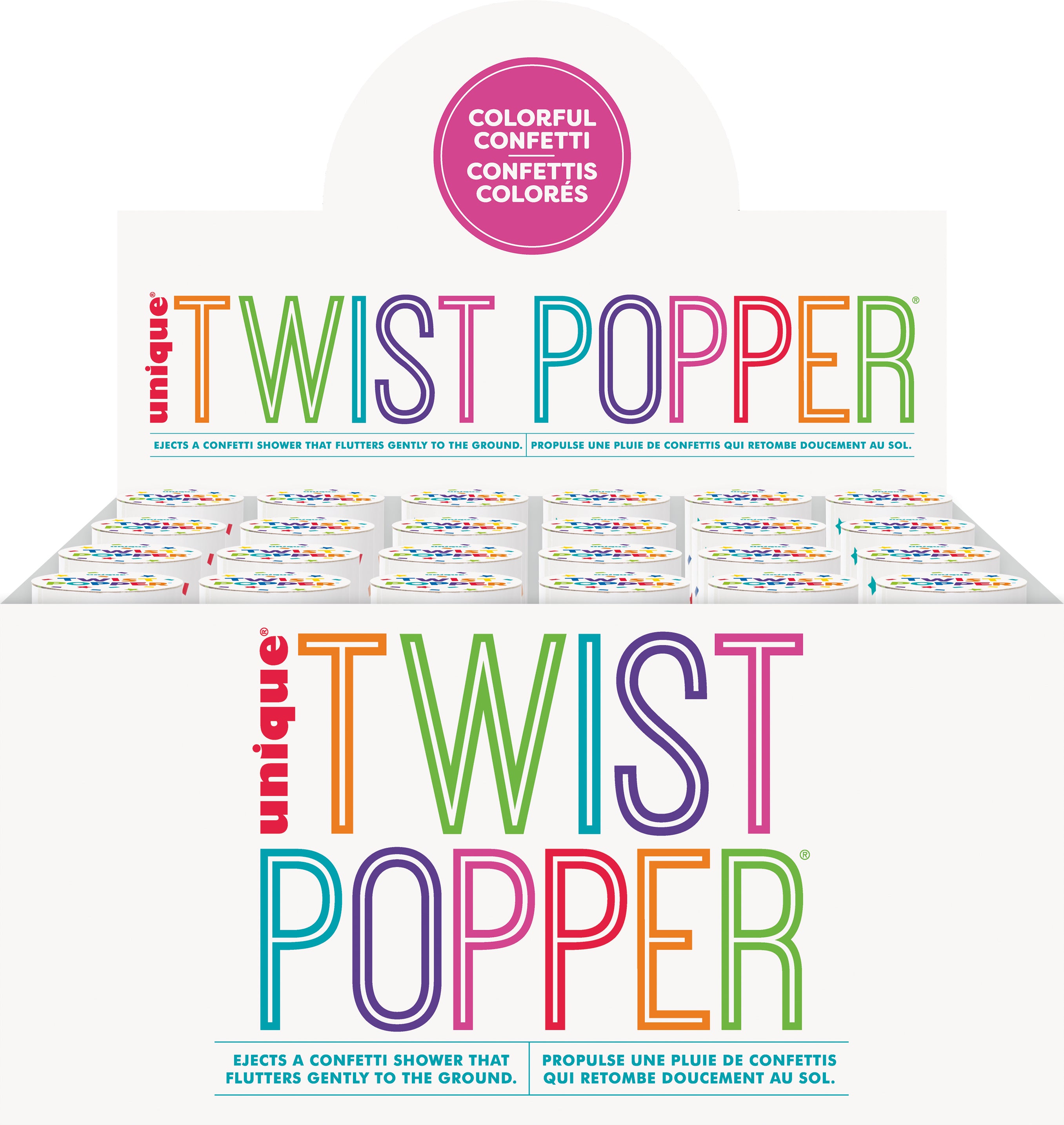 Confetti Twist 4" Popper – Fun Party Confetti Shooter for Birthdays, Weddings & Celebrations