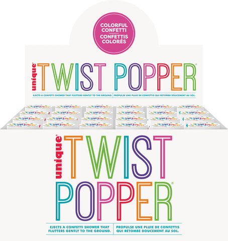 Confetti Twist 4" Popper – Fun Party Confetti Shooter for Birthdays, Weddings & Celebrations