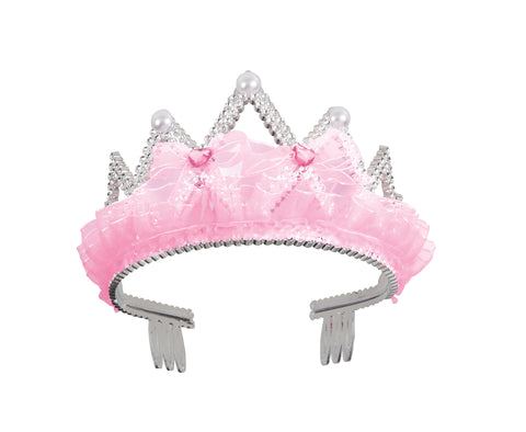Pink Bows and Ribbon Tiara – Cute Birthday Crown for Girls’ Party Celebrations
