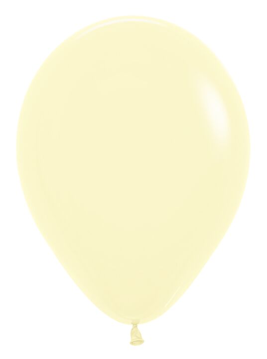 Pastel Matte Yellow 11 inch Sempertex Professional Quality Latex Balloon 100 count