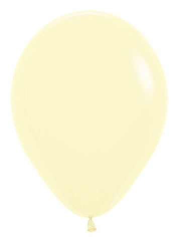 Pastel Matte Yellow 11 inch Sempertex Professional Quality Latex Balloon Helium Inflated