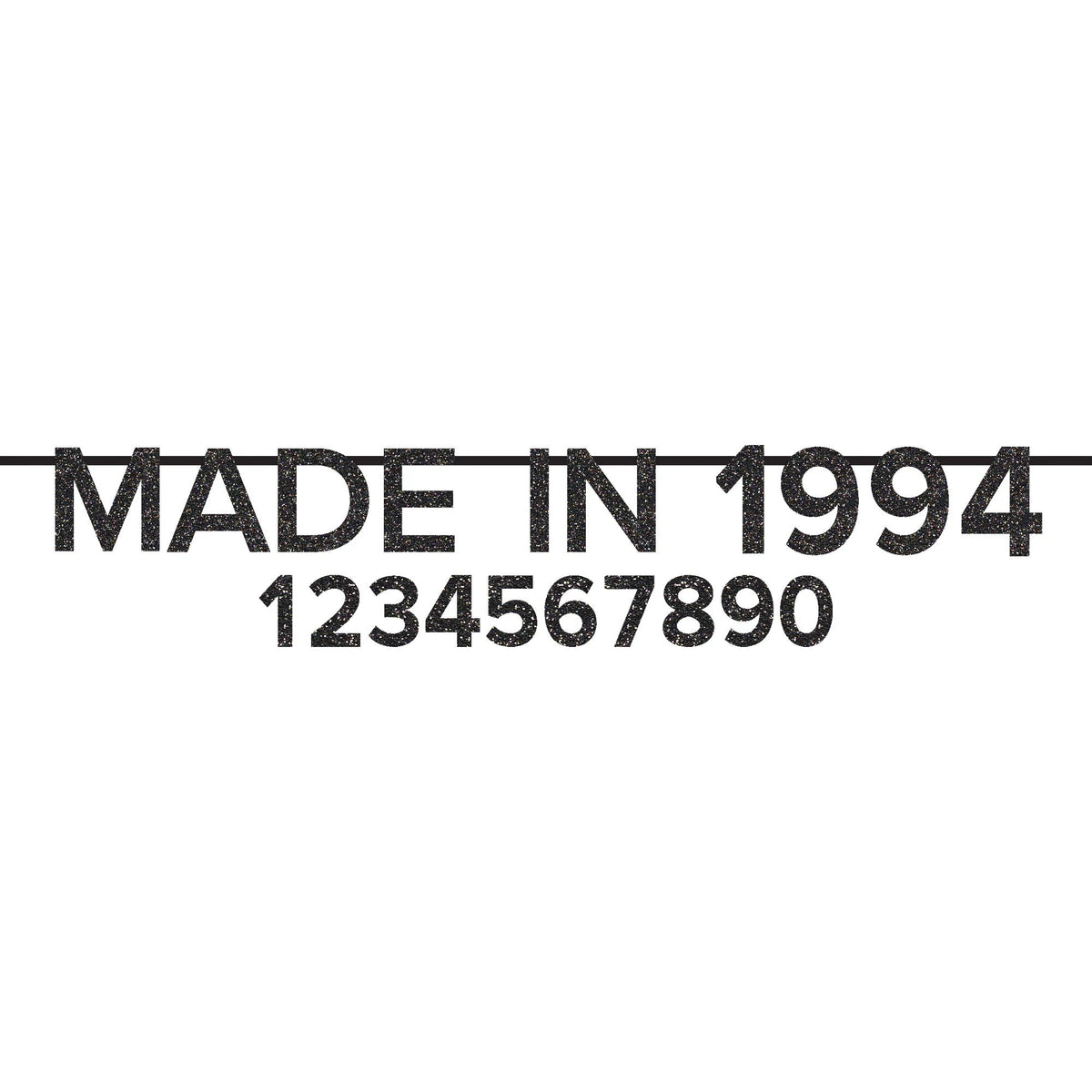 Custom year birthday banner Manahawkin, NJ Party Fair black glitter milestone decoration