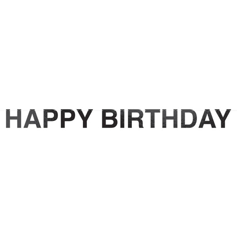 Black Happy Birthday Letter Banner Manahawkin, NJ Party Fair birthday party decoration