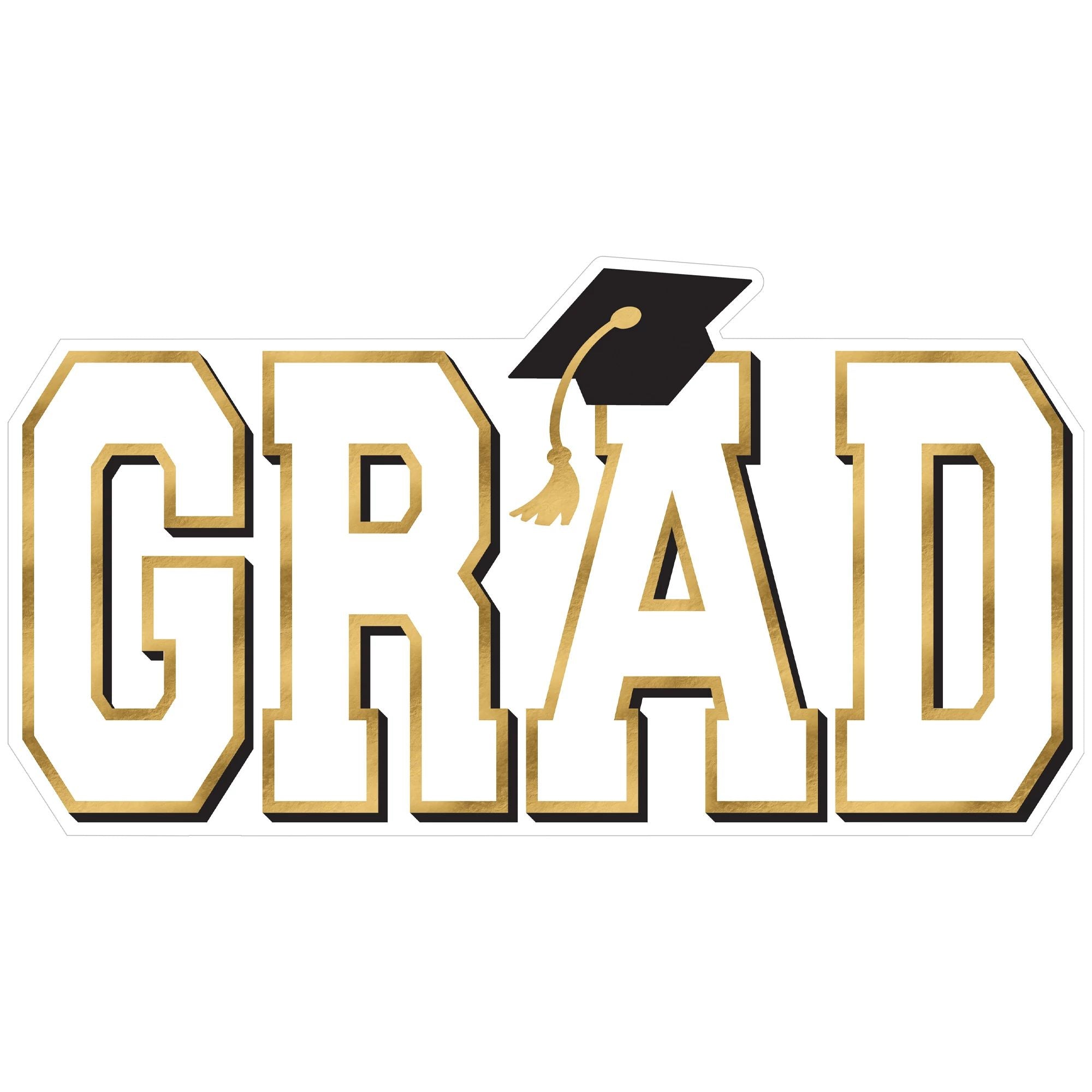 Giant white graduation cutout decoration Manahawkin, NJ Party Fair graduation party display