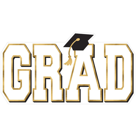 Giant white graduation cutout decoration Manahawkin, NJ Party Fair graduation party display