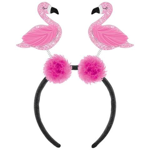 Summer Flamingo Head Bopper in Manahawkin, NJ at Party Fair featuring a bright flamingo design on a bouncing headband
