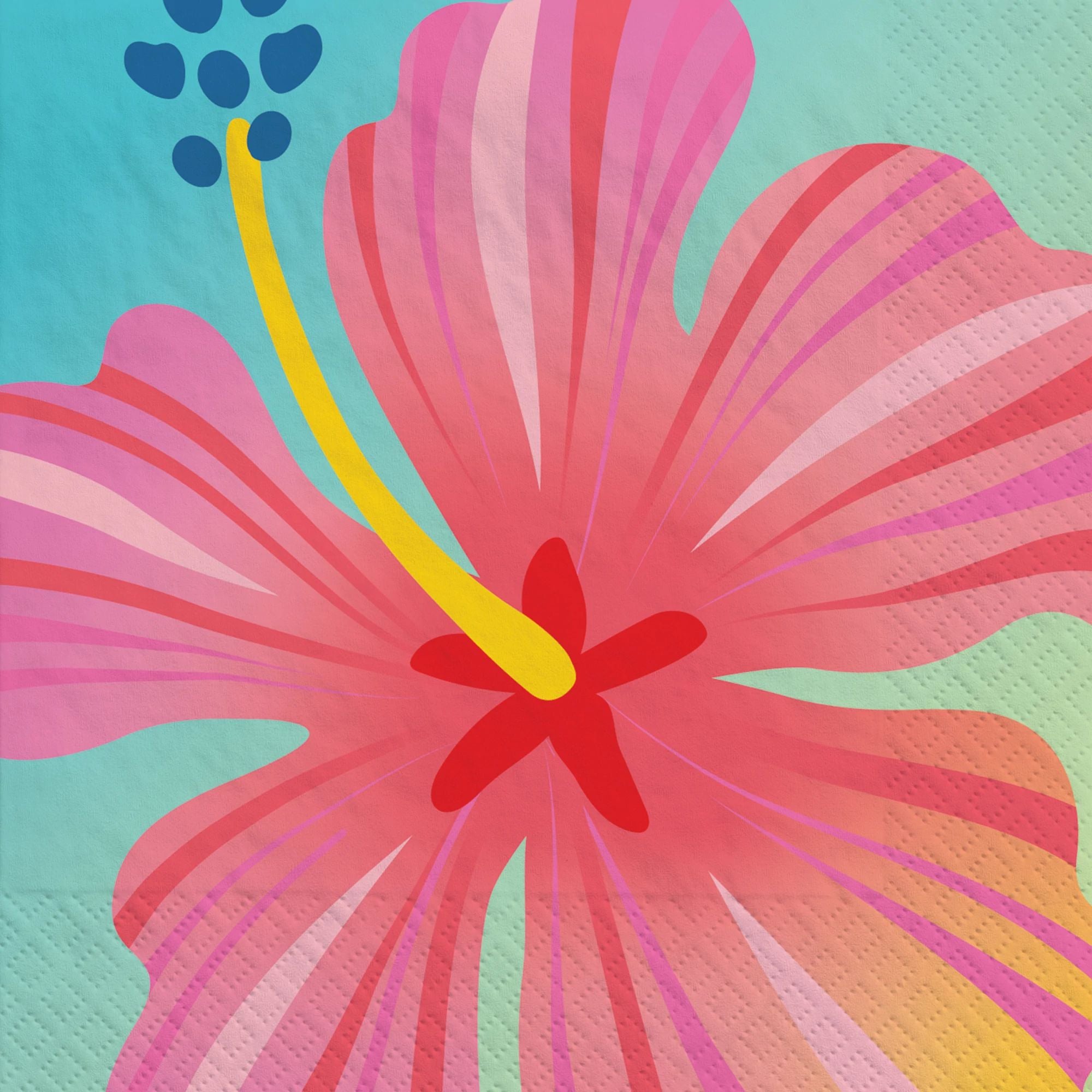 Hibiscus Flower Beverage Napkins in Manahawkin, NJ  at Party Fair for tropical party supplies 