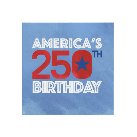 America 250th Birthday Beverage Napkins in Manahawkin, NJ at Party Fair for  patriotic table supplies