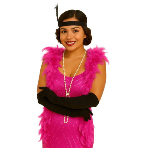 Pink Feather Boa – 70g | Spirit Color Costume Accessory for Parties, Halloween, Bachelorette & School Events