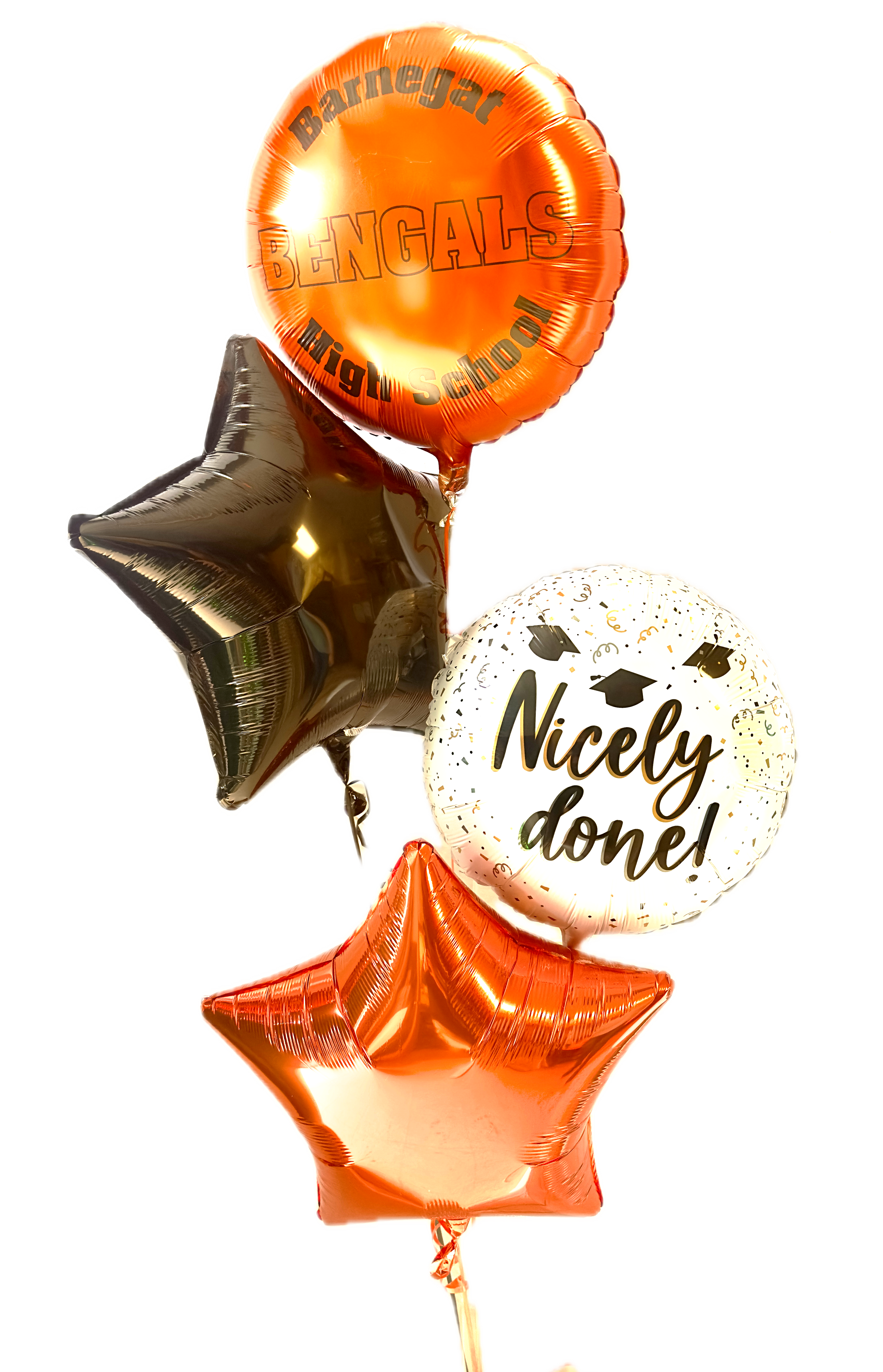 Barnegat High School Graduation Balloon Bouquet "Barnegat The mailbox" 4 balloon group just for the mailbox