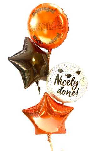 Barnegat High School Graduation Balloon Bouquet "Barnegat The mailbox" 4 balloon group just for the mailbox