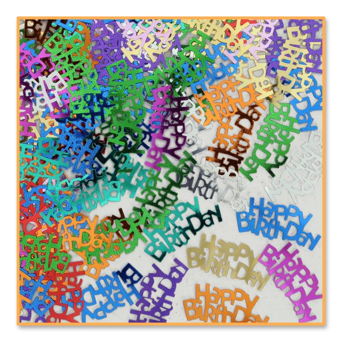 Happy Birthday Confetti, Multi-Color, 1/2 oz package