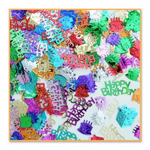 Birthday Bash Confetti, Multi-Color, 1/2 oz package