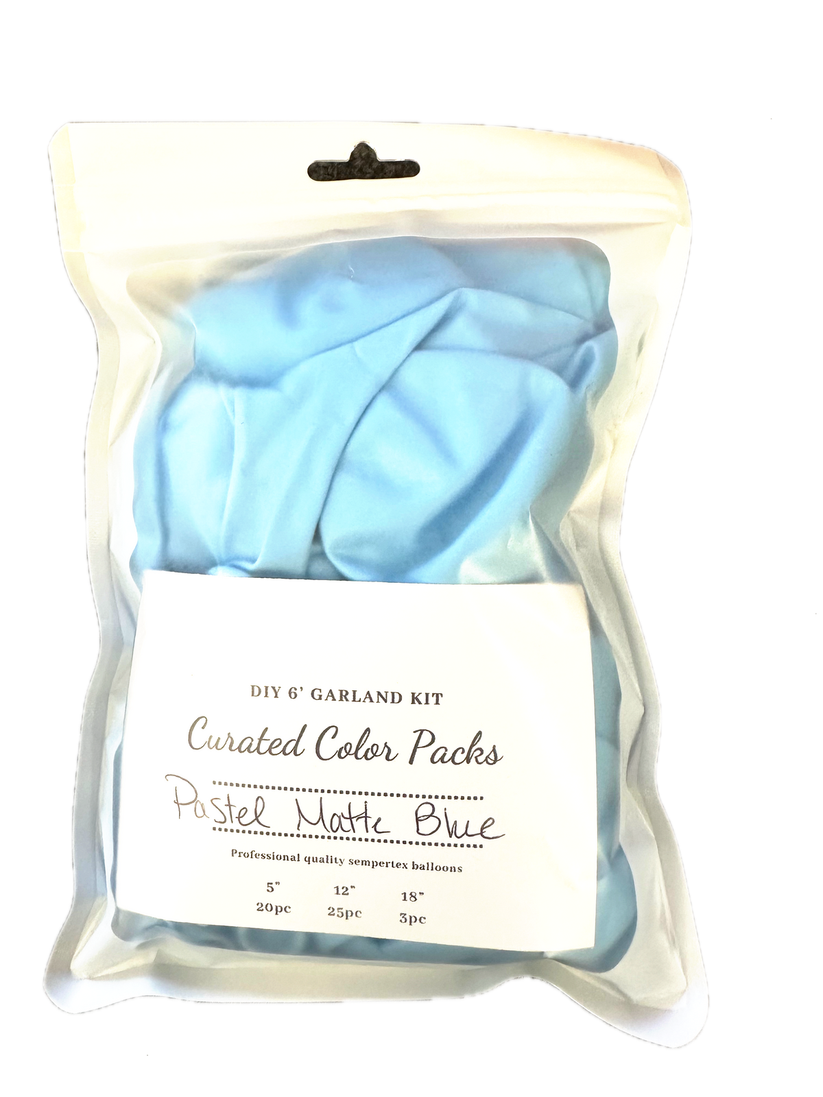 Sempertex Pastel Matte Blue 6ft DIY Balloon Garland Kit