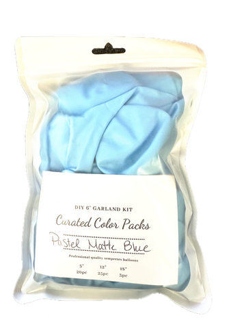 Sempertex Pastel Matte Blue 6ft DIY Balloon Garland Kit