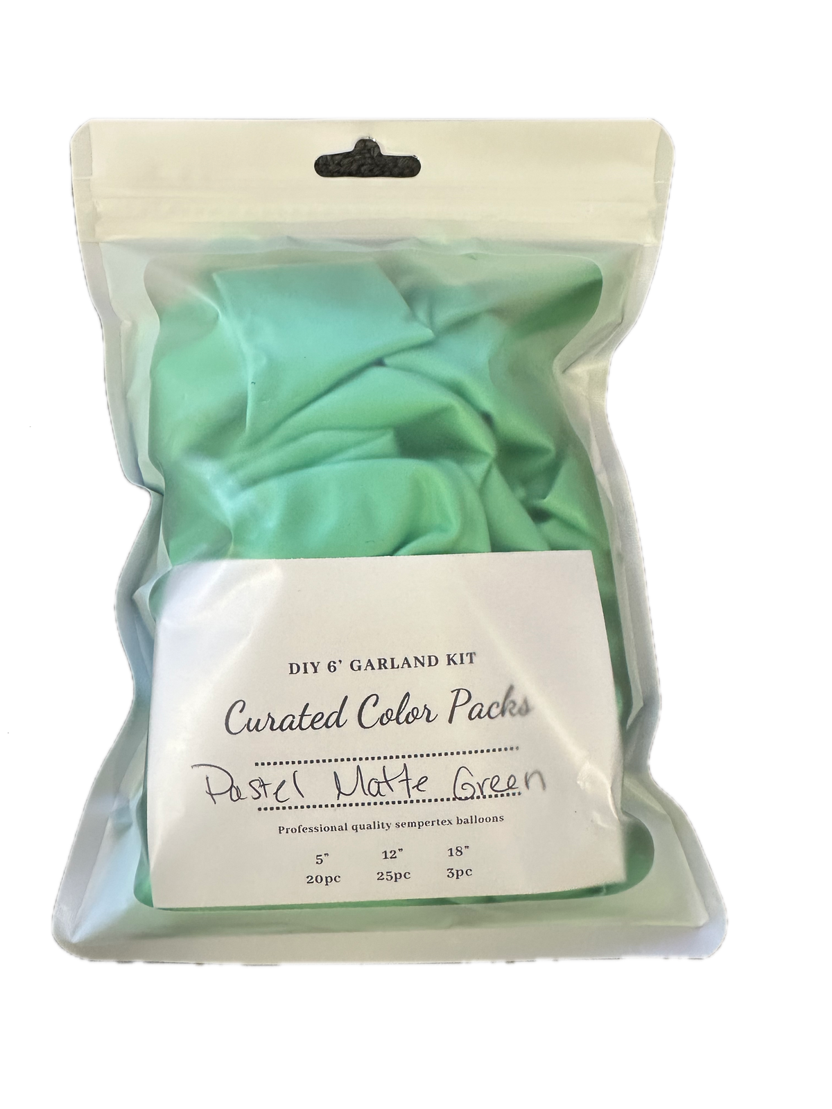 Sempertex Pastel Matte Green 6ft DIY Balloon Garland Kit