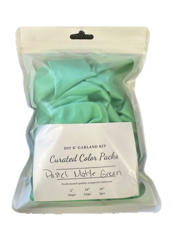 Sempertex Pastel Matte Green 6ft DIY Balloon Garland Kit