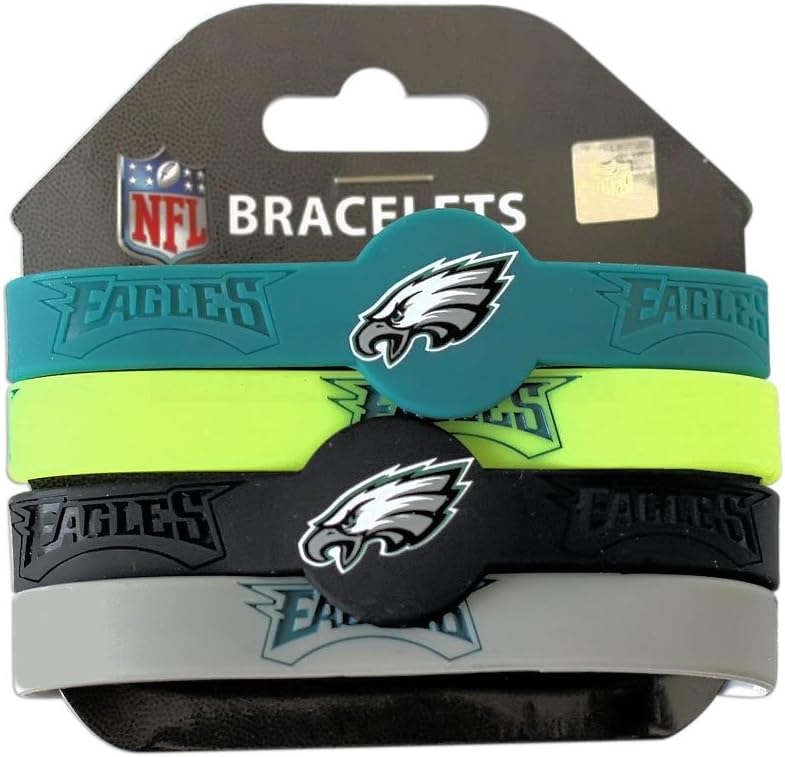 Philadelphia Eagles Rubber Bracelet 2pc Per Package