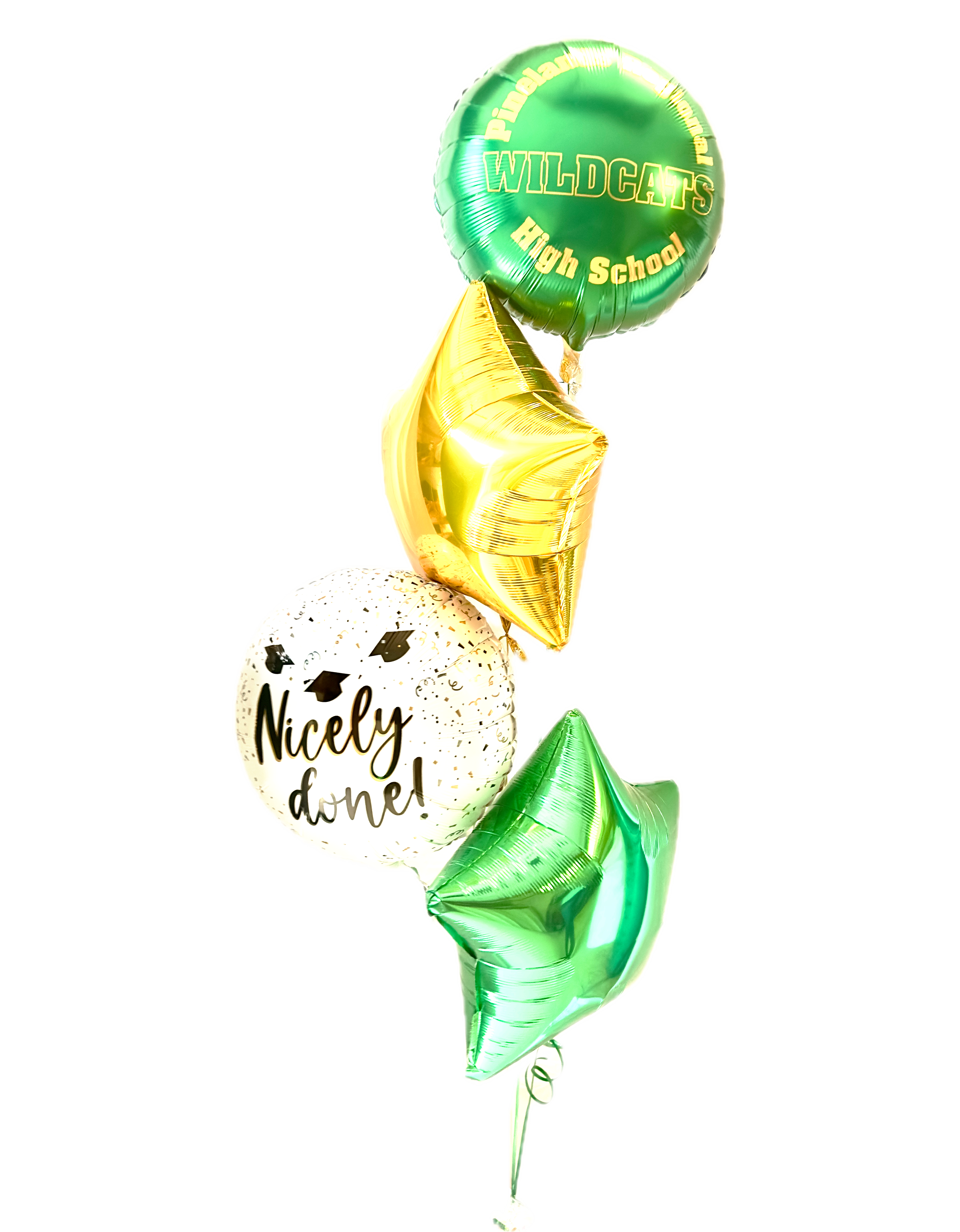 Pinelands Grad Balloon Bouquet "Pineland The mailbox" 4 balloon group just for the mailbox