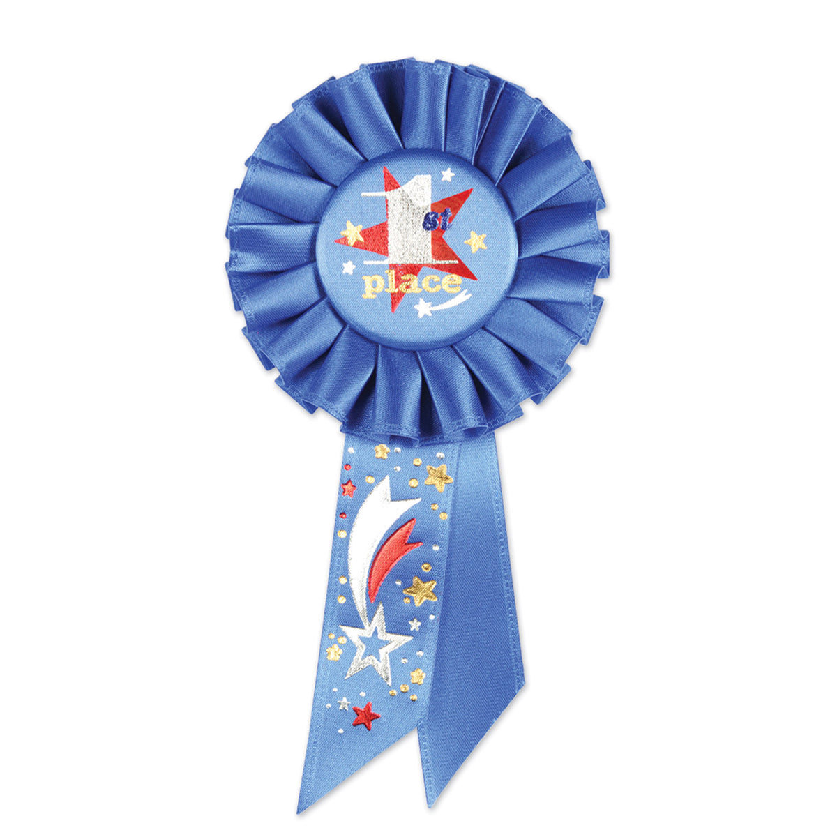 1st  Place Rosette Award Ribbon 3 1/4" x 6 1/2"