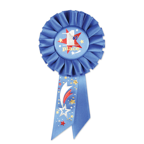 1st  Place Rosette Award Ribbon 3 1/4" x 6 1/2"