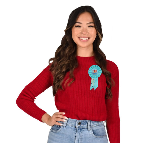 21 & Terrific Rosette Award Ribbon – 3 1/4" x 6 1/2" 🎉