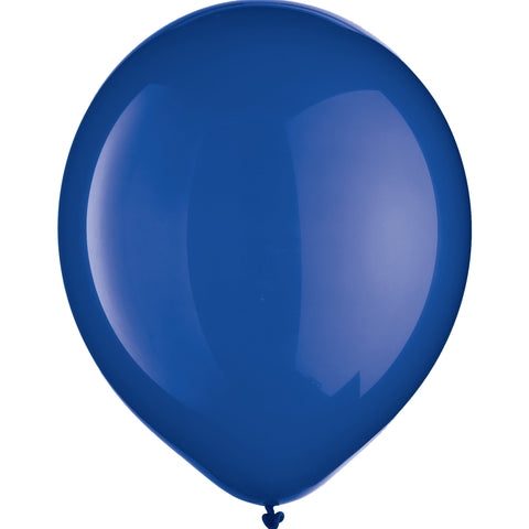 Bright Royal Blue Helium inflated Solid Color 12" Latex Balloon