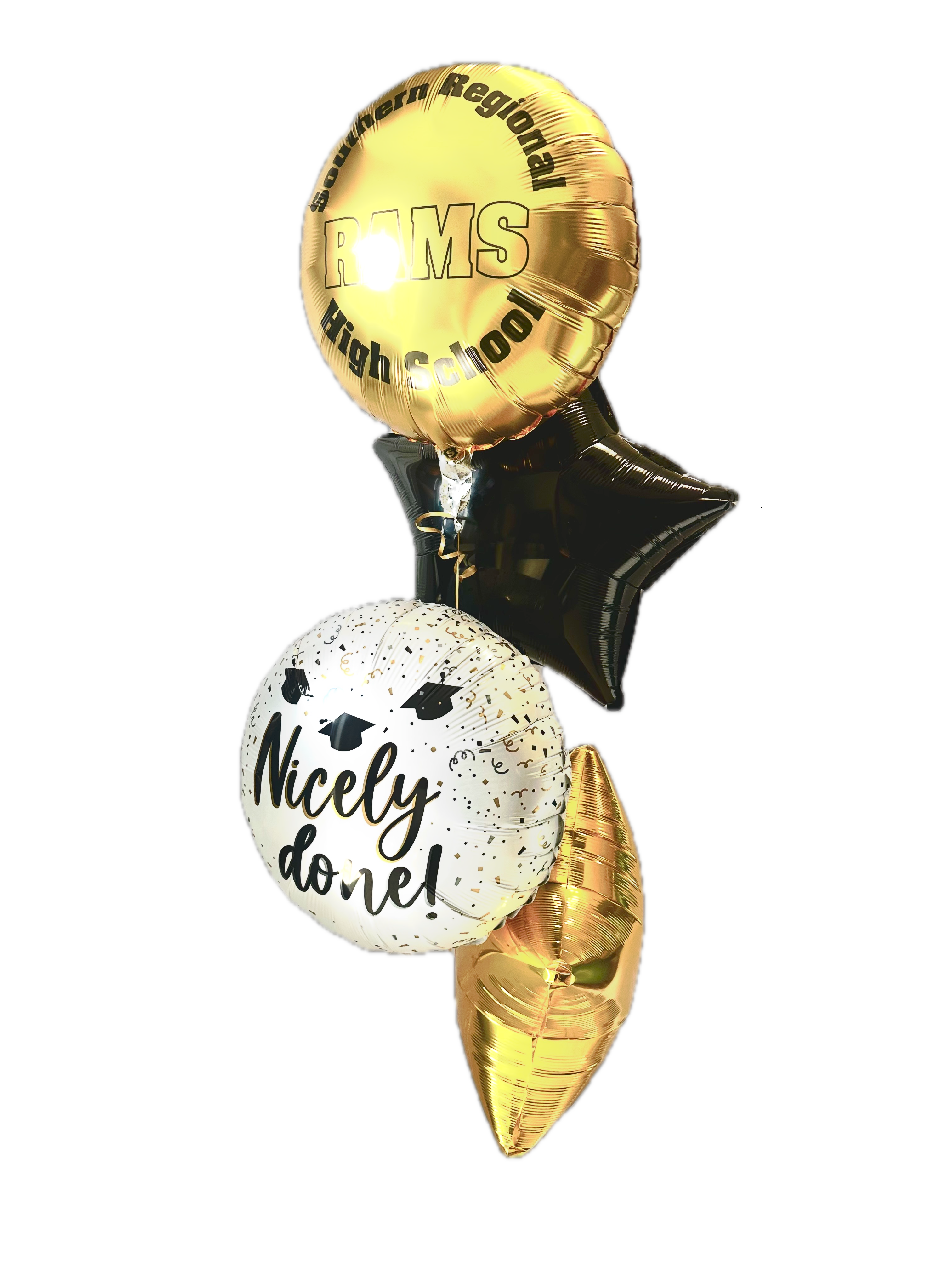 Southern Regional Graduation Balloon Bouquet "Southern The mailbox" 4 balloon group just for the mailbox