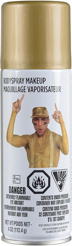 Gold Metallic Body Spray Makeup