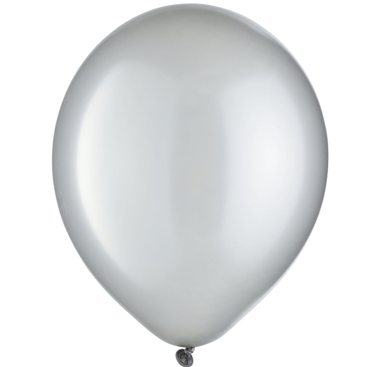 Silver Pearlized Helium inflated Solid Color 12" Latex Balloon