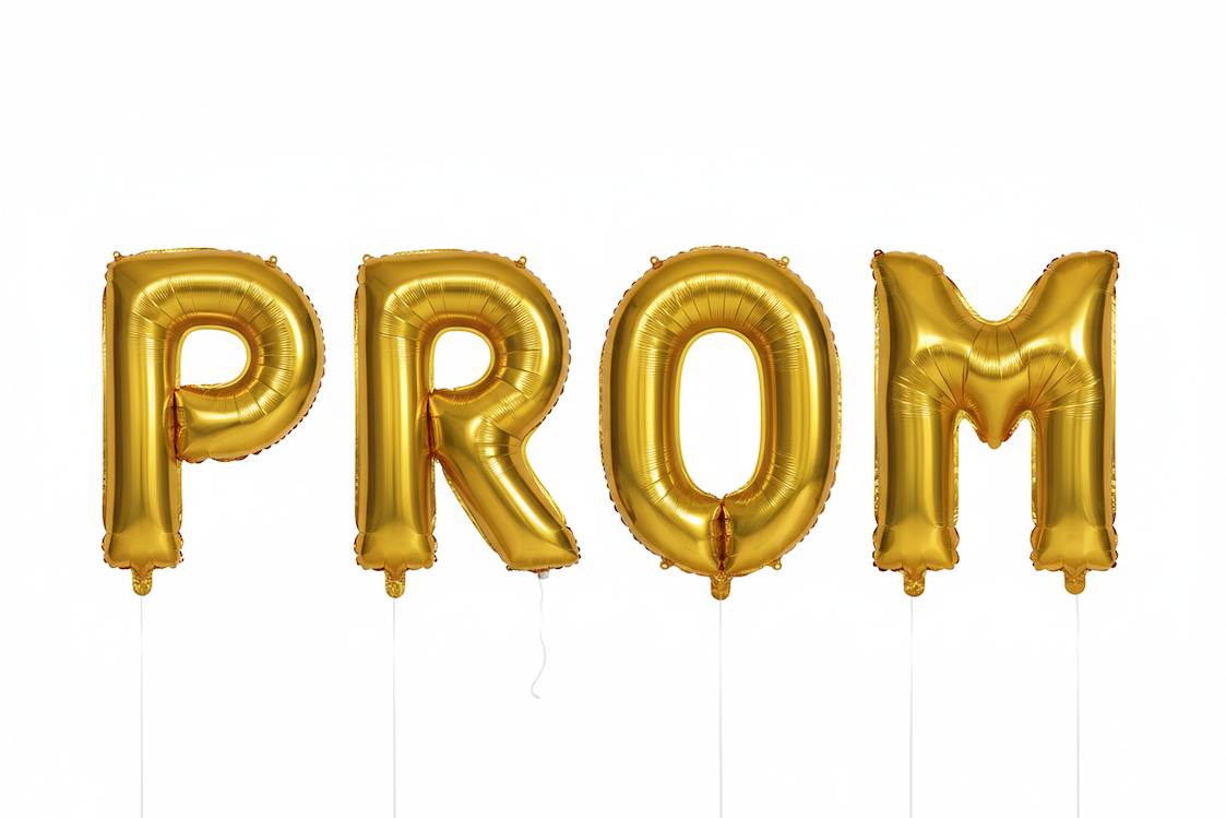 PROM Gold Mylar Balloon Letter Bundle – 34” Foil Balloon Set