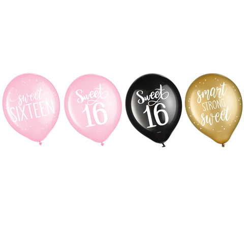 Sweet Sixteen Blush Latex Balloons