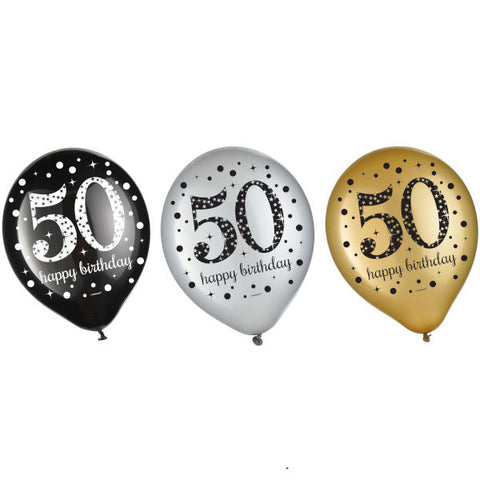 Sparkling Celebration 50 Latex Balloons