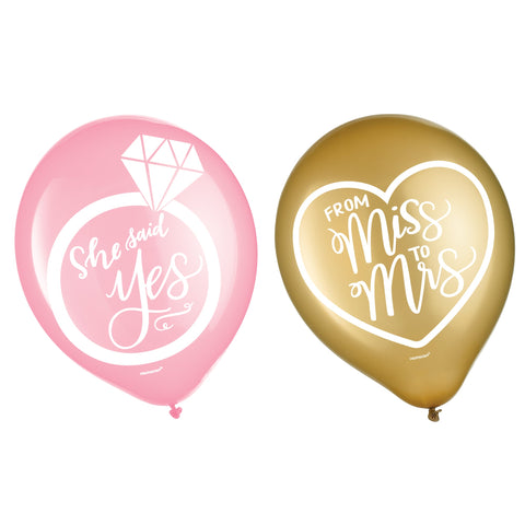 Mint to Be Pink and Gold Latex Balloons