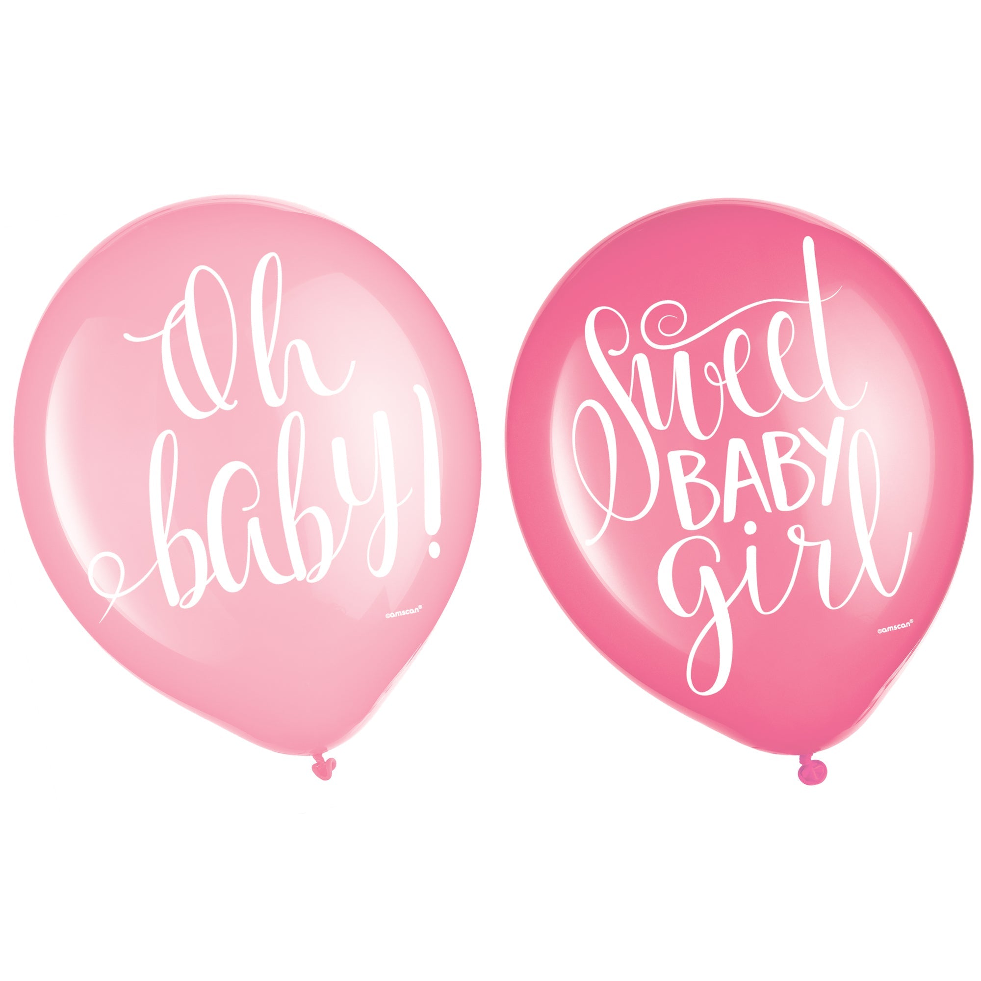 Floral Baby Latex Balloons - Pink