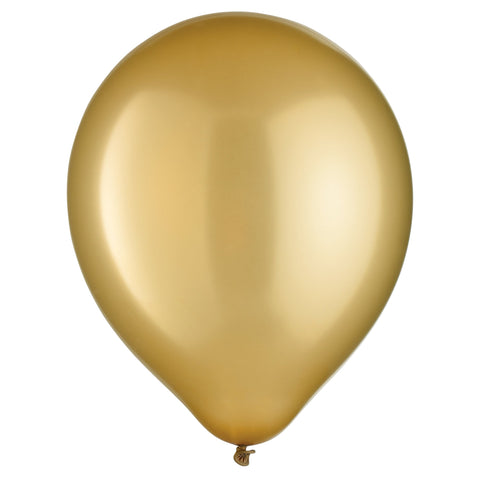 Gold Pearlized Solid Color 12" helium quality 72 count Latex  Balloons