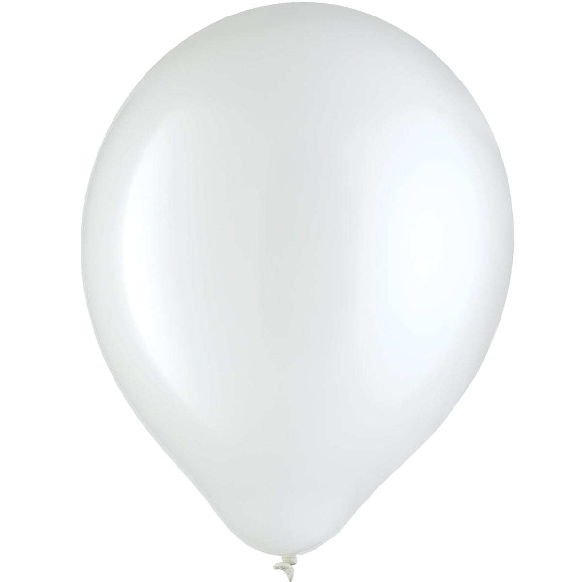 White Solid Color 12" helium quality 15 count Latex Balloons