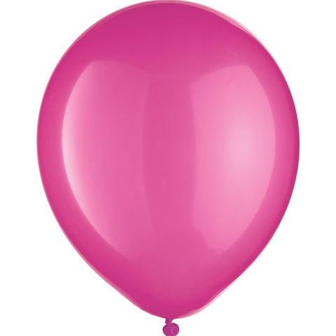 Bright Pink Solid Color 12" helium quality 15 count Latex Balloons