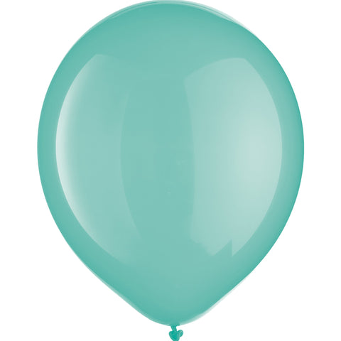 Robin's Egg Blue Solid Color 12" helium quality 15 count Latex Balloons