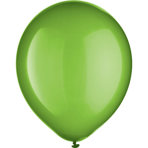 Kiwi Solid Color 12" helium quality 15 count Latex Balloons