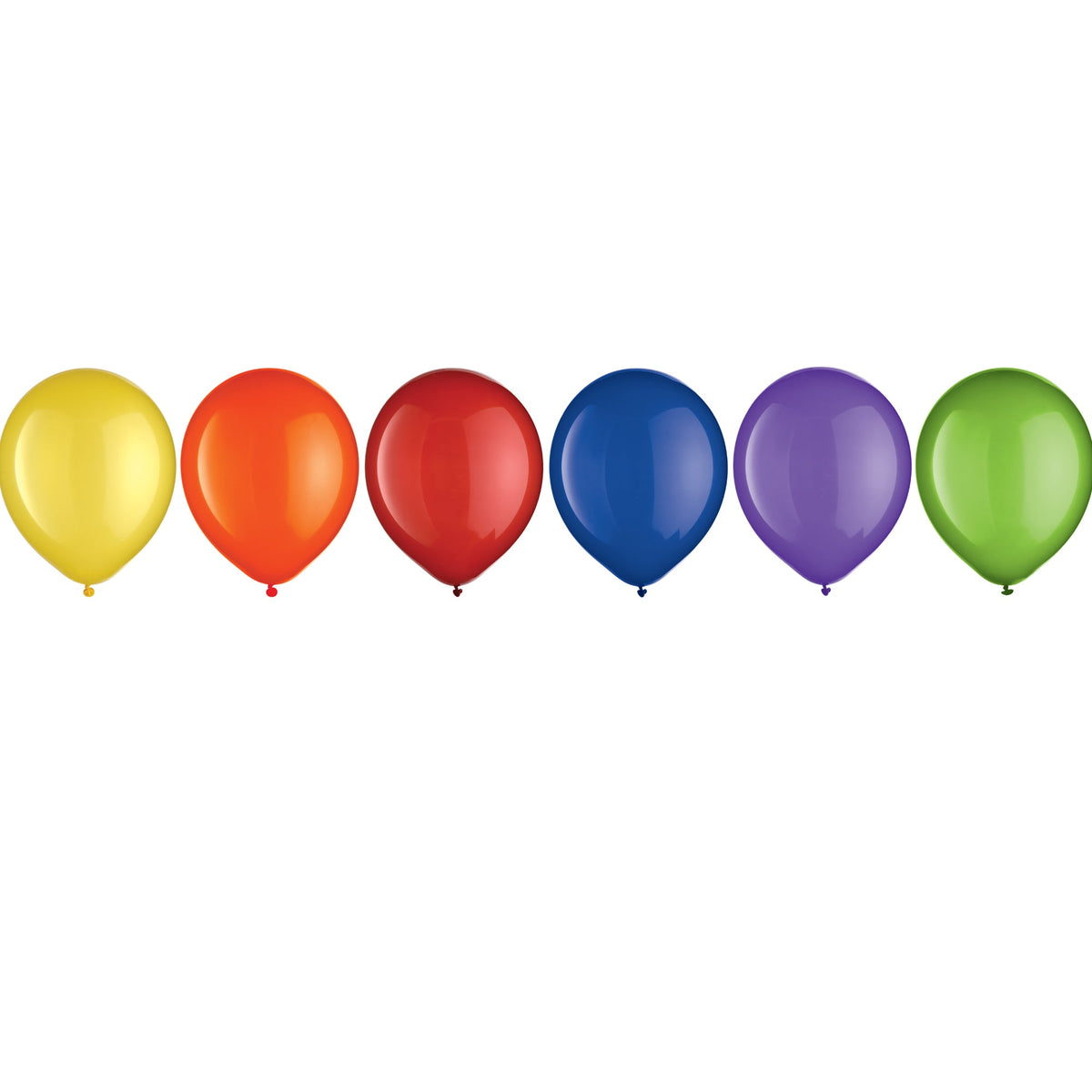 Assorted Solid Color 12" helium quality 15 count Latex Balloons