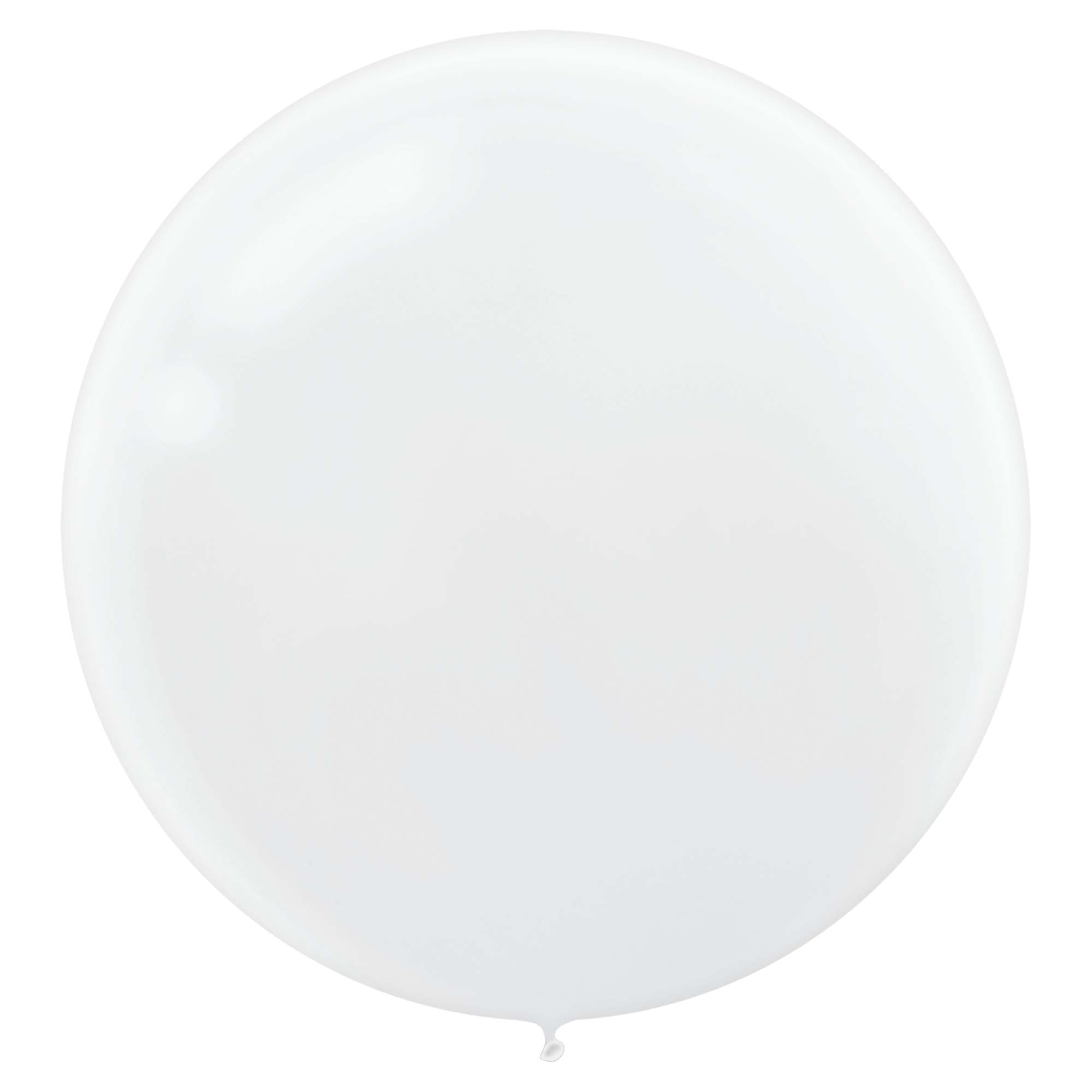 White Solid Color 24" helium quality 4 count Latex Balloons