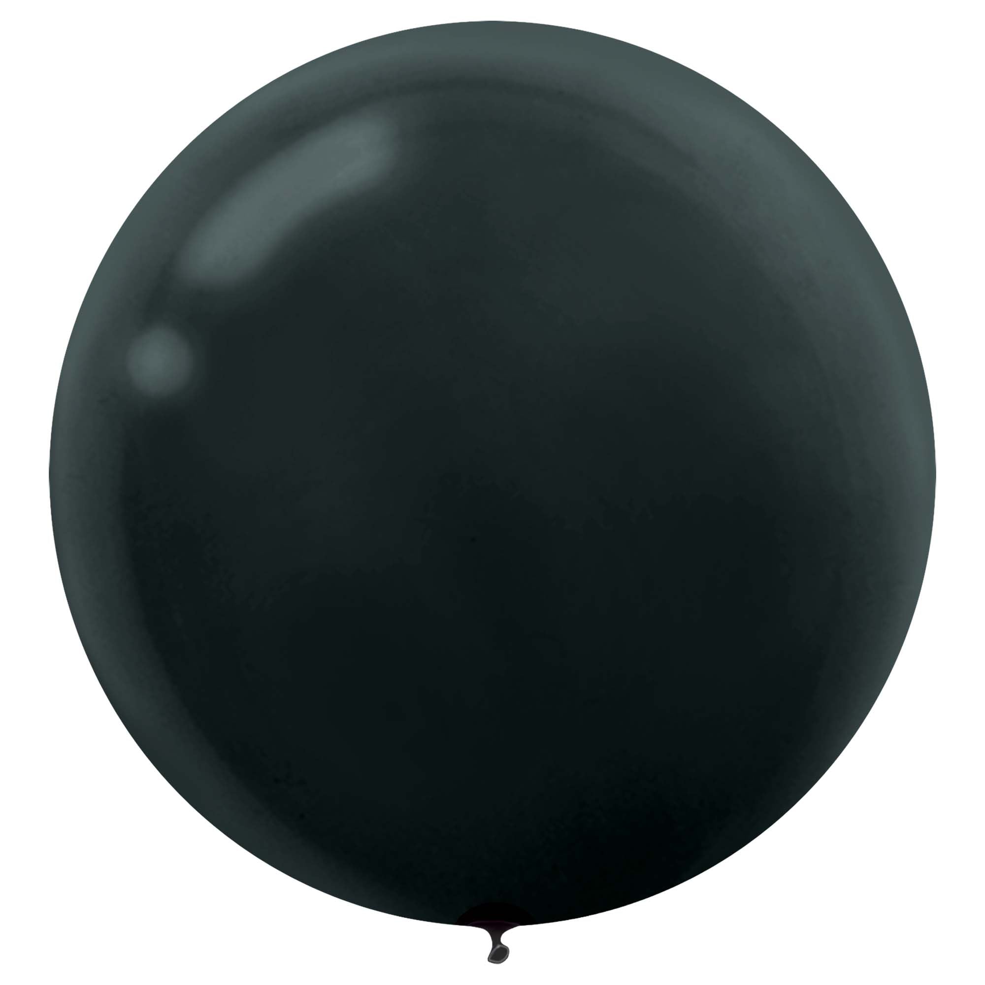 Black Solid Color 24" helium quality 4 count Latex Balloons